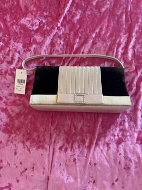 NWT Icing Clutch Bag Tan Beige Brown Velvet Satin Formal HoCo Wedding Formal
